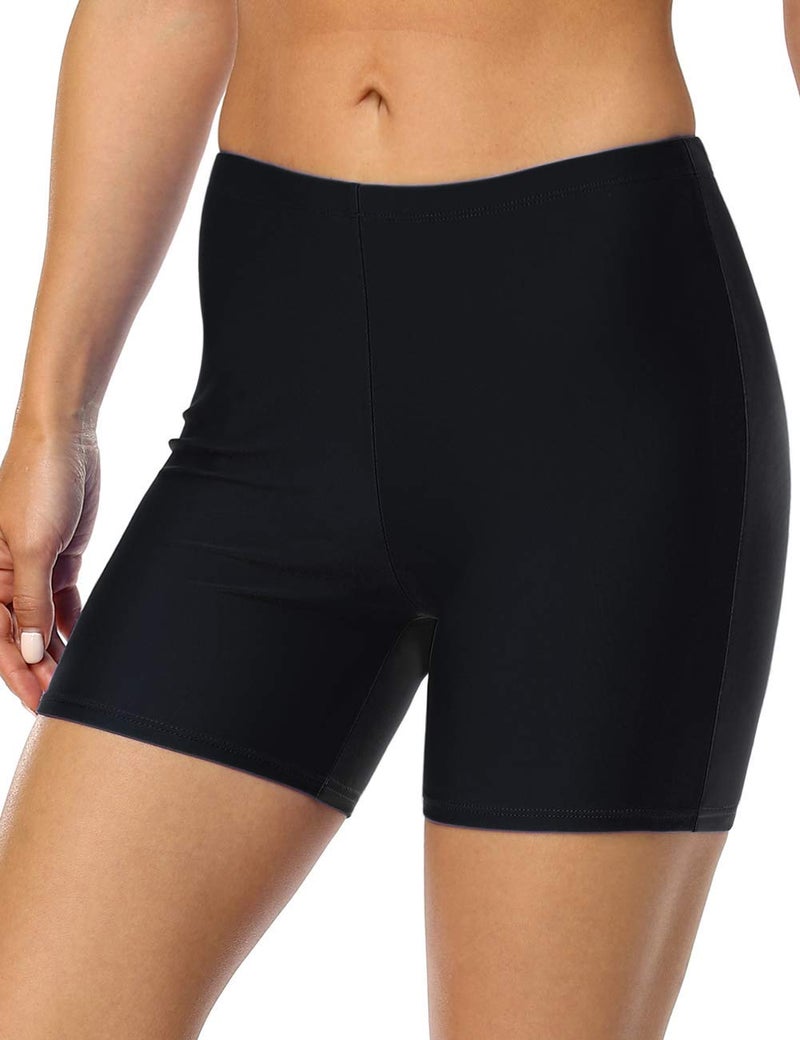 Firpearl Women's Board Shorts UPF50+ Sport Surf Shorts Swimsuit Bottom Swim Shorts Black US16 - Image 1